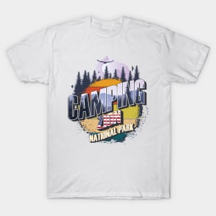 Camping Zion National Park Vintage USA Best gift for campers Adventure gear T-Shirt